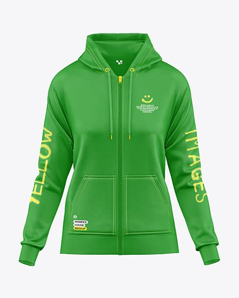 Women’s Full Zip Hoodie Mockup Front View Free Download Images High Quality Png  112580