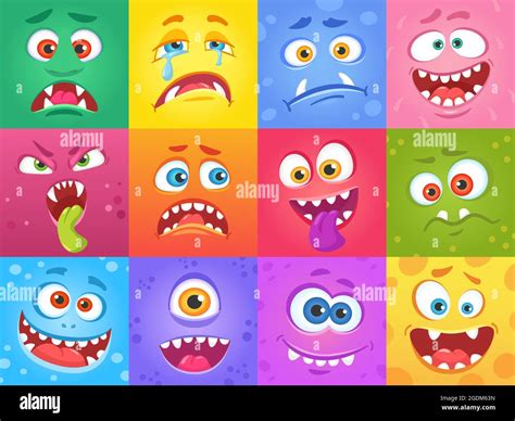 Halloween Monsters Cartoon Creatures Set Hi Res Stock Photography And