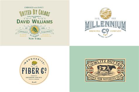 Vintage Logo Templates Vol By Liviu Antonescu Creative Boutique