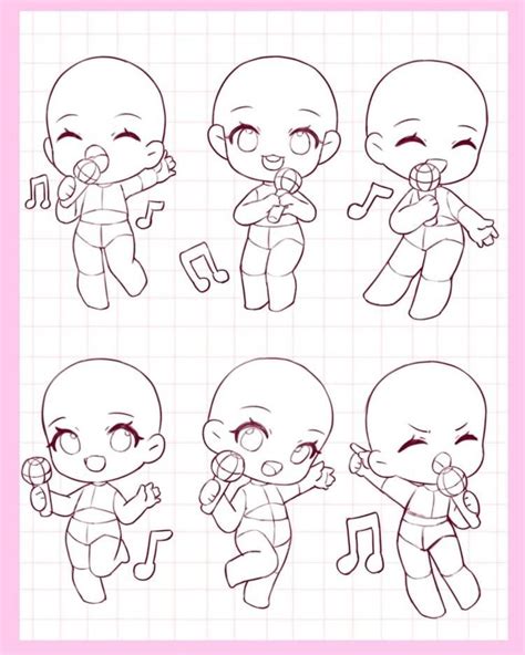 Chibi pose reference simple chibi base set 7 by nukababe on deviantart – Artofit