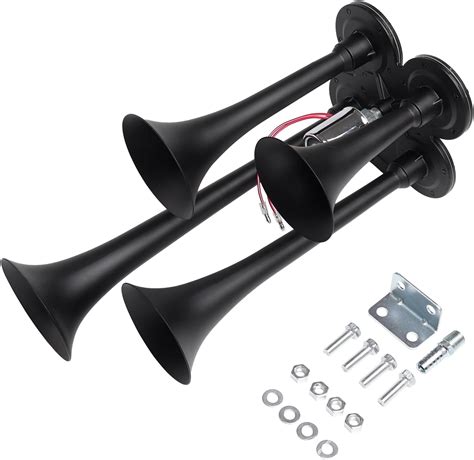 Amazon FARBIN 12V 24V Truck Air Horn 178DB 4 Trumpet Horns Train