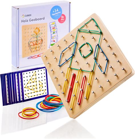 CUBIDI Geoboard Lernspielzeug Aus Holz Motorikspielzeug Spiele