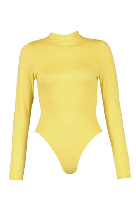 Long Sleeve Bodysuit Boohoo Basic Turtle Neck Sleeves Collection