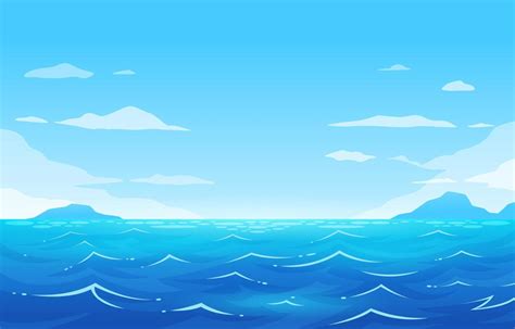 Ocean Landscape Background 6138996 Vector Art At Vecteezy