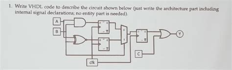 Solved 1 Write VHDL Code To Describe The Circui SolutionInn