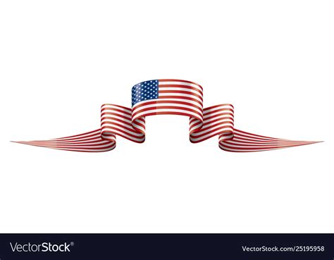 Usa flag on a white Royalty Free Vector Image - VectorStock