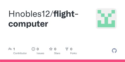 GitHub - Hnobles12/flight-computer