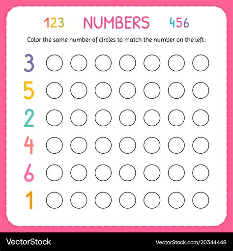 Worksheet Number For Kindergarten