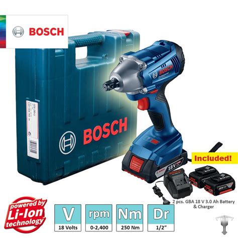 Bosch Gds Li Professional V Impact Wrench Kit Set Shopee