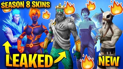 New Leaked Fortnite Season 8 Skins And Emotes Youtube