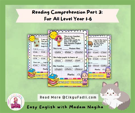 Reading Comprehension Part For All Level Year Cikgu Mohd Fadli