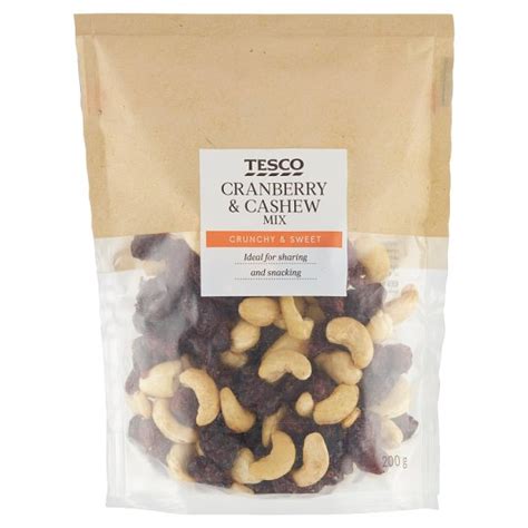 Tesco Cranberry And Cashew Mix 200 G Tesco Groceries