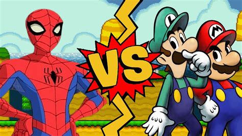 M U G E N Battles Spider Man Vs Mario Luigi Youtube