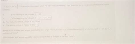 Solved 6 Let Fx 6x 6x Find The Open Intervals On