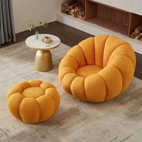Pumpkin Single Boucle Lazy Sofa Swivel 360⁰ Rotating · Intex Furniture Sa