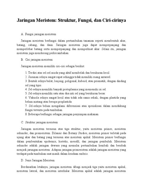 Jaringan Meristem Pdf