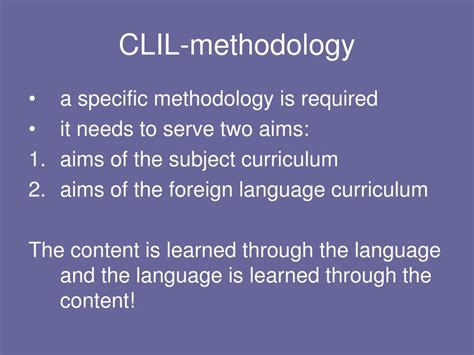 Ppt Clil Content And Language Integrated Learning Powerpoint