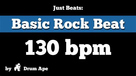 130 Bpm Basic Rock Drum Beat Backing Track Youtube