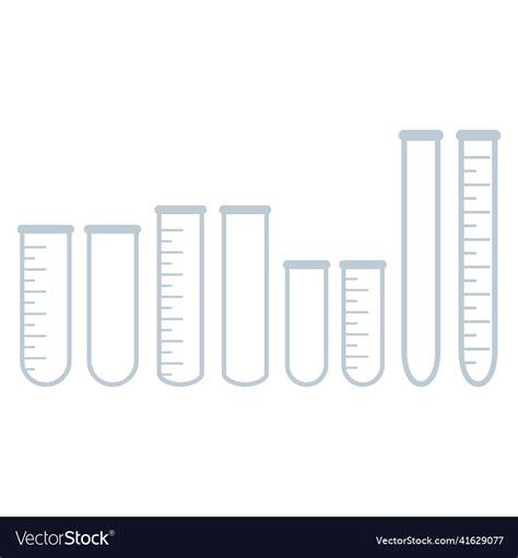 Chemical Test Tubes Icons Set Of Different Vector Image