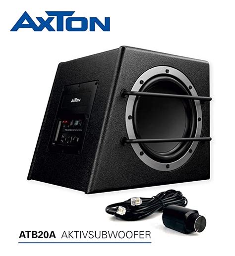 AXTON ATB20A 20cm Aktivsubwoofer mit Passivmembram Bass Box mit Verstärker