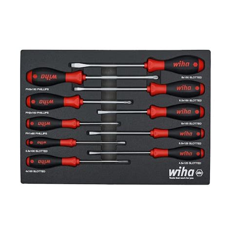 Wiha Softfinish Cushion Grip Screwdriver Tray Set Piece