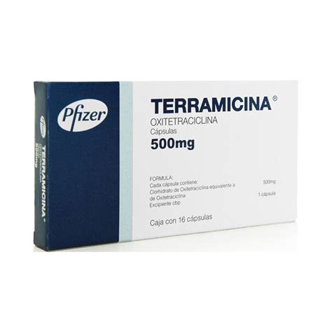 Terramicina 500 Mg 16 Cáps