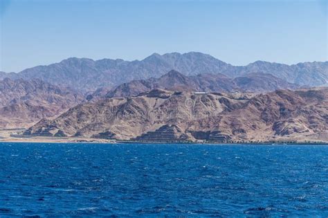 A View From The Bay Of Aqaba Towards Developments Around Aqaba Jordan