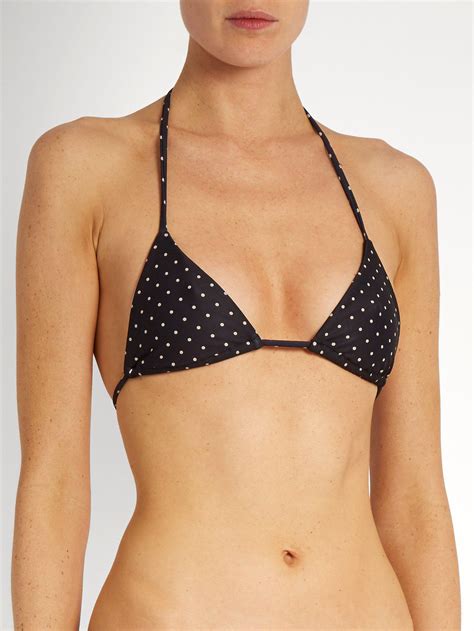 Matteau Synthetic The String Triangle Bikini Top In Black Lyst