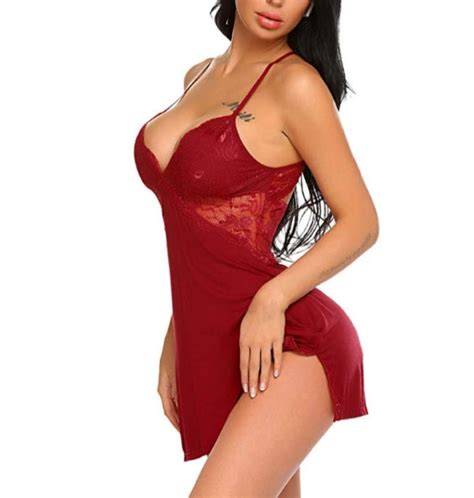 Lingerie Robe De Nuit Col V En Dentelle Yamelia Lingerie