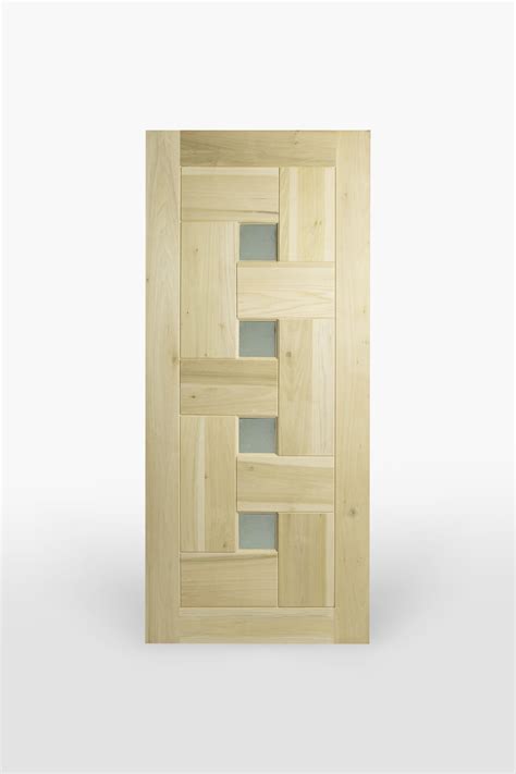 Puerta de Madera Sólida de Poplar Modelo Domino CAPECO Centro de