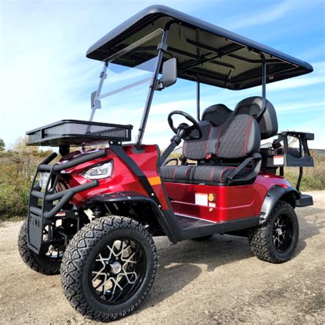 48v Electric Golf Cart 4 Seater Lifted Renegade Edition Utility Golf Utv Red