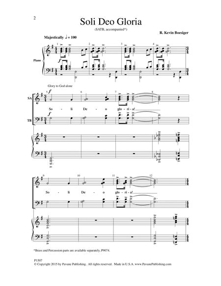 Soli Deo Gloria 4 Part Digital Sheet Music Sheet Music Plus