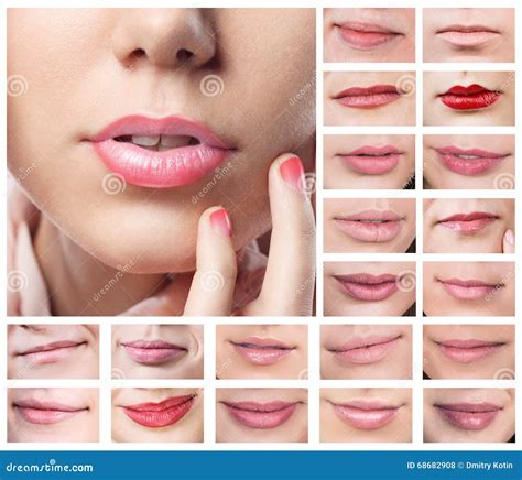 Collage De Labios Atractivos Hermosos Foto De Archivo Imagen De