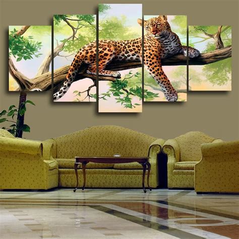 5Pieces Picture Painting Wall Art Room Decor Print Poster animal print ...