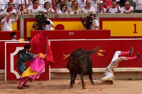 Spanish Bullfighter Pepin Liria Pushed By Editorial Stock Photo Stock