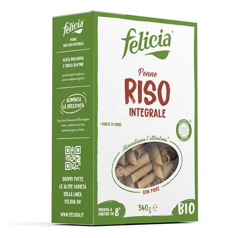 Penne Rigate Senza Glutine Di Riso Integrale G Pasta Felicia