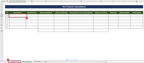 How to Create a Rent Payment Spreadsheet in Excel (Step-by-Step) - ExcelDemy