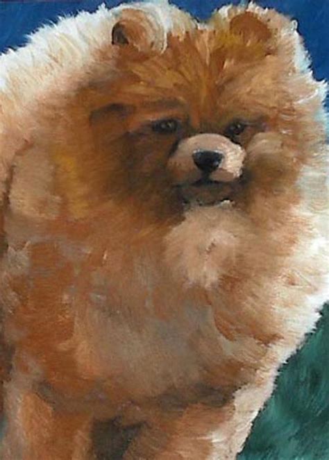 Pomeranian Dog Giclee Art Print Of Original By Rmbartstudio 400