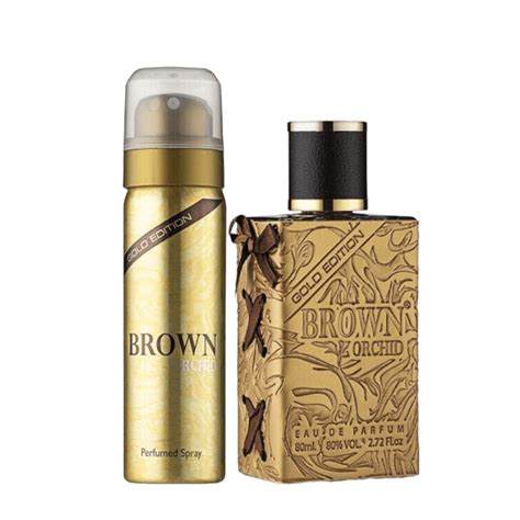 Brown Orchid Gold Edition 80ml EDP With Deodorant By Fragrance World