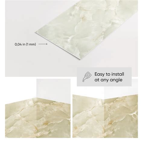 10pcs Faux Rock Wall Panels Waterproof Pvc Marble 2 Size Versions Ideal For Kitchen Bathroom