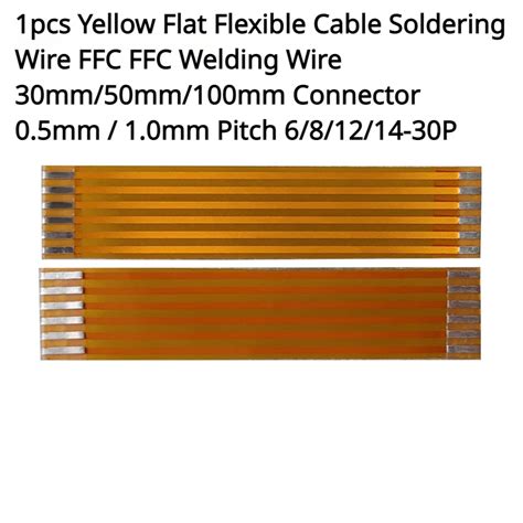 Желтый плоский гибкий кабель FFC 30/50/100 мм | AliExpress