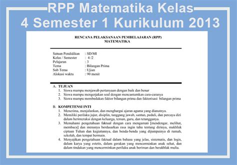 Contoh Rpp Matematika Kurikulum 2013