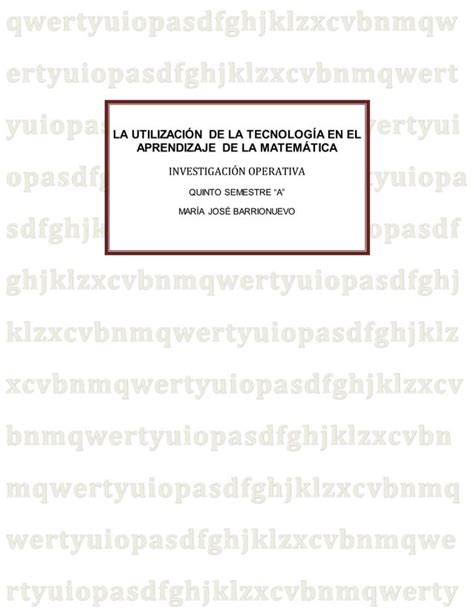 Uso De La Tecnología En El Aprendizaje De La Matemática Pdf