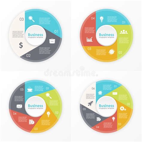 Vector Circle Infographics Set Business Concept For Round Diagram