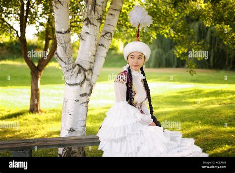 Beautiful Kazakh Woman In National Costume Stock Photo Alamy