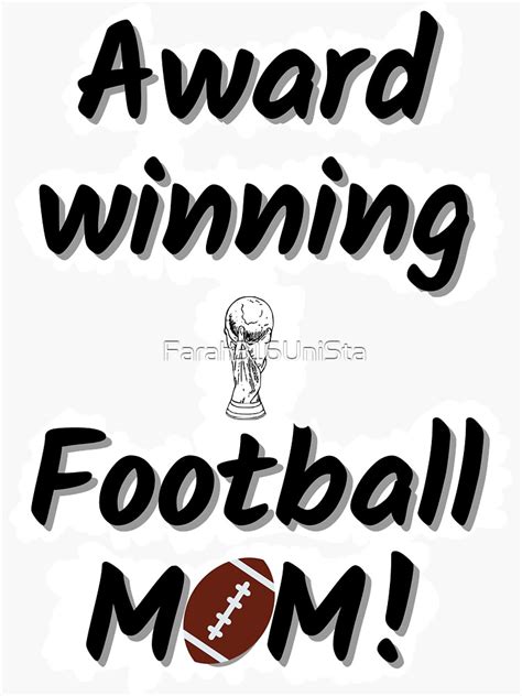 Football Mom Award Winning Sticker For Sale By Farah316unista Redbubble