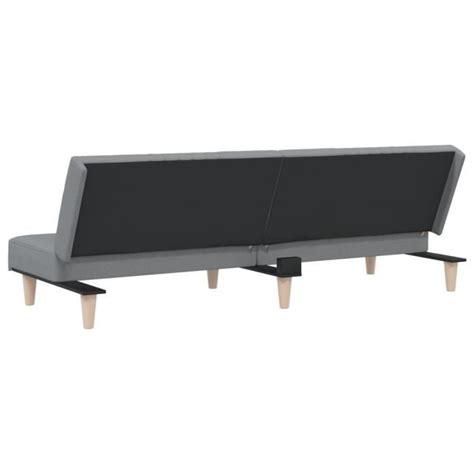 Canapé lit à gris clair tissu SALALIS SP1214 Cdiscount Maison