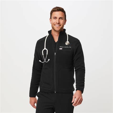 Mens On Shift™ Fleece Jacket Black · Figs