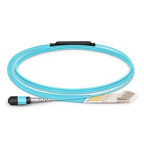 Mtp Female To 4 Lc Upc Duplex 8 Fibers Om3 50 125 Multimode Breakout Fiber Patch Cord China