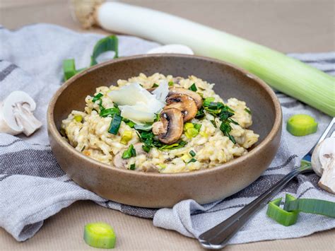 Risotto Aux Poireaux Et Champignons De Paris Free The Pickle